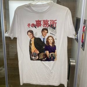 The office Japanese lettering T shirt